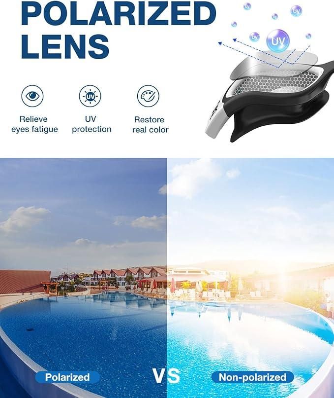 Adult Swimming Goggles Large Frame Anti-Fog UV Protection Silicone Waterproof Swim Glasses Mirrored Lens for Men and Women-Blue - Image 3