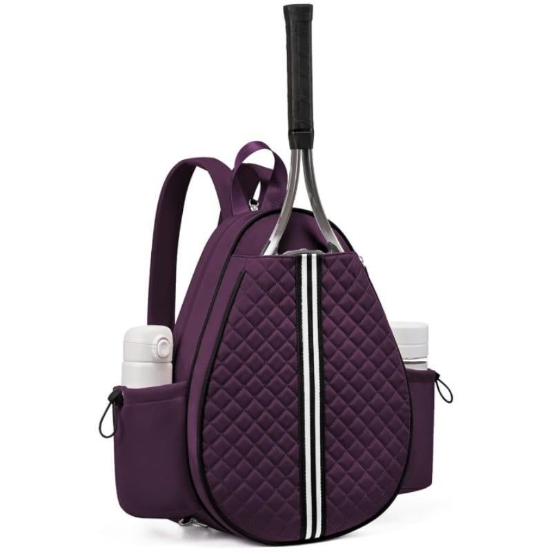 Crossbody Lightweight Multifunctional Waterproof Tennis Racket Bag for Men and Women Suitable for Pickleball Badminton and Tennis-Purple - Image 1