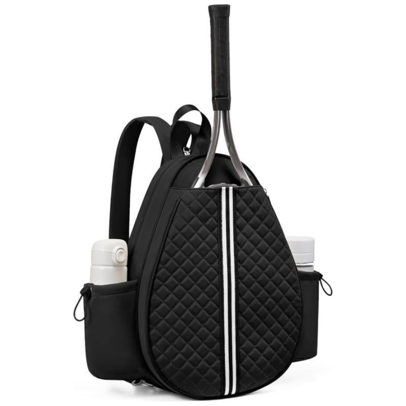 Crossbody Lightweight Multifunctional Waterproof Tennis Racket Bag for Men and Women Suitable for Pickleball Badminton and Tennis-Beige - Image 8