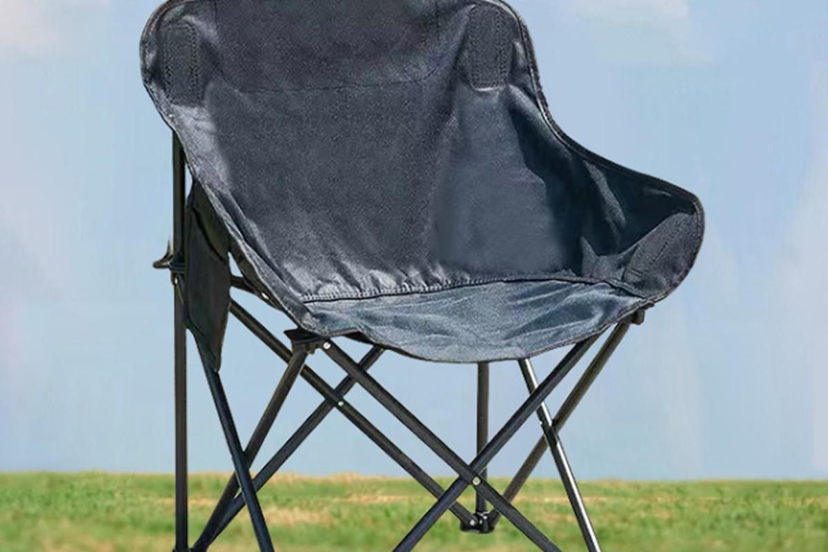 Compact Folding Chair Portable Camping Chair for Outdoor Activities - Black - Image 3