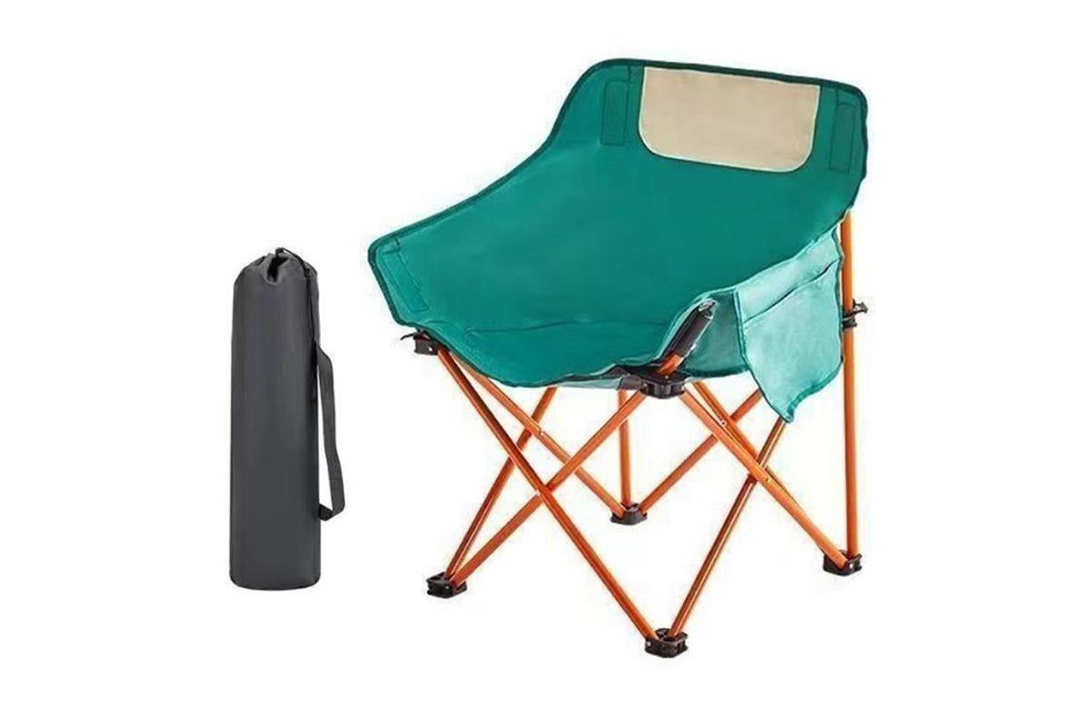 Compact Folding Chair Portable Camping Chair for Outdoor Activities - Green - Image 1