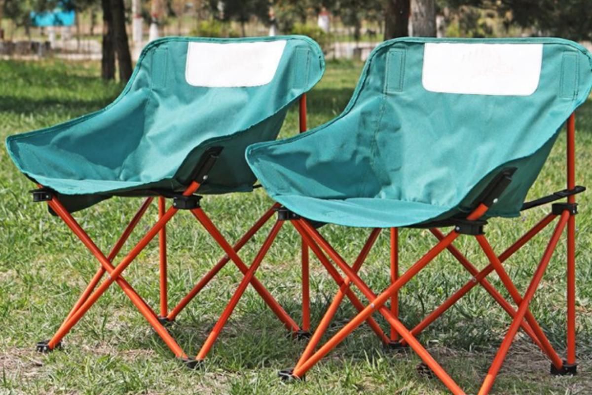 Compact Folding Chair Portable Camping Chair for Outdoor Activities - Green - Image 2