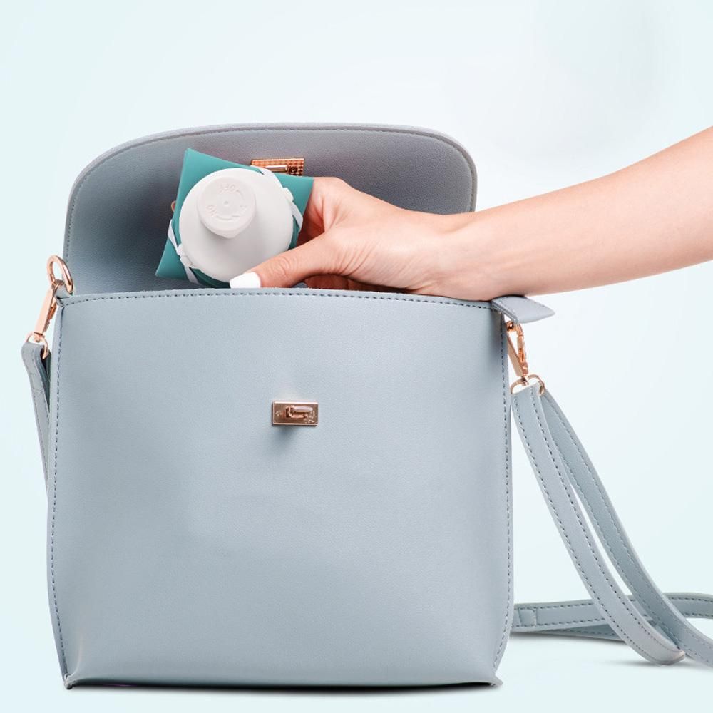 Foldable Collapsible Water Bottle Silicone Leak-proof Reusable for Gym Camping Hiking Travel Sports-Grey - Image 6