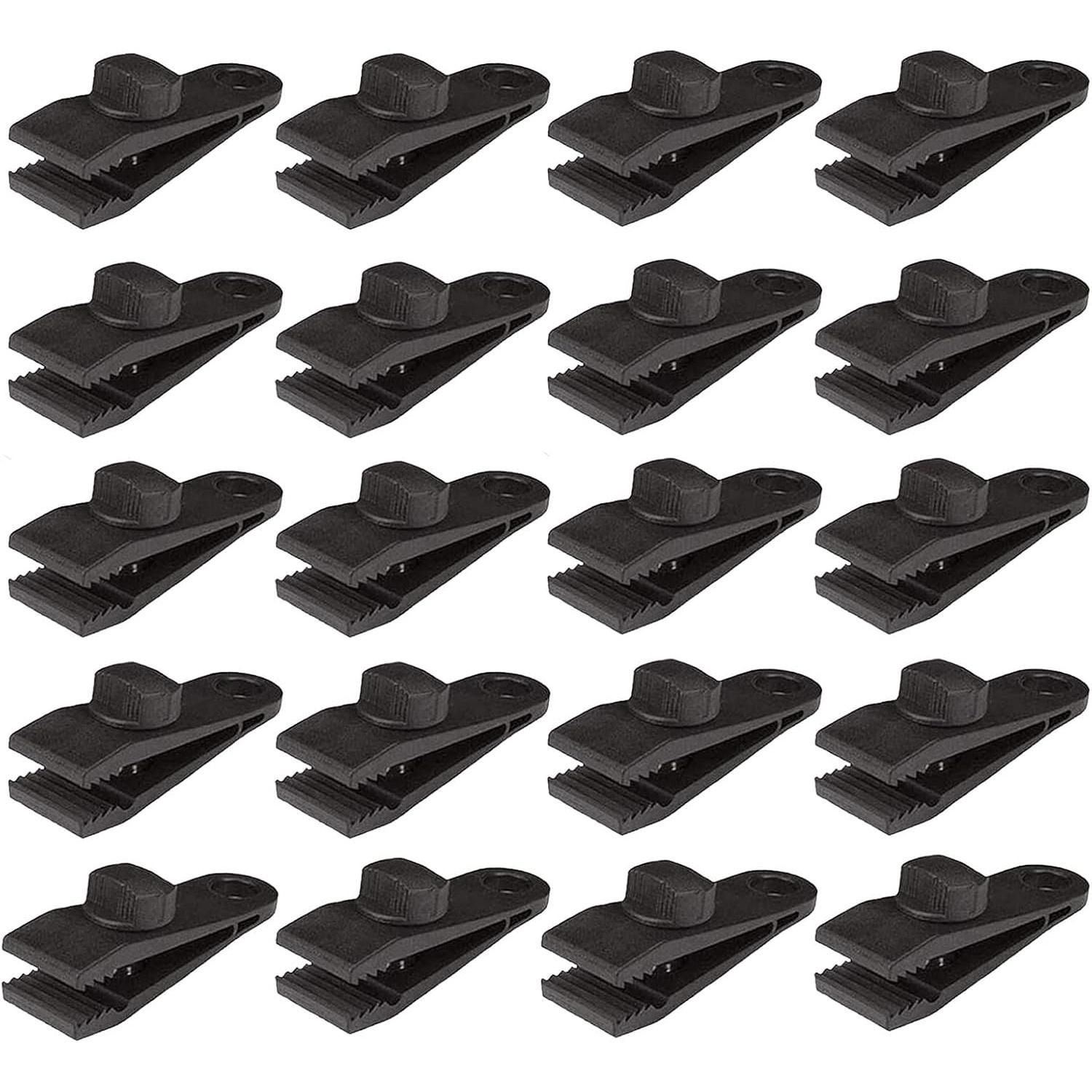 Heavy Duty Tarp Clips Locking Clamps For Awnings Camping RV Car And Pool Covers Up To 60 MPH Wind - 20Pcs - Image 1