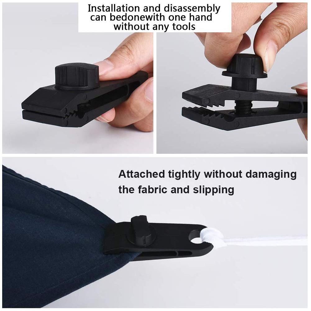 Heavy Duty Tarp Clips Locking Clamps For Awnings Camping RV Car And Pool Covers Up To 60 MPH Wind - 20Pcs - Image 5