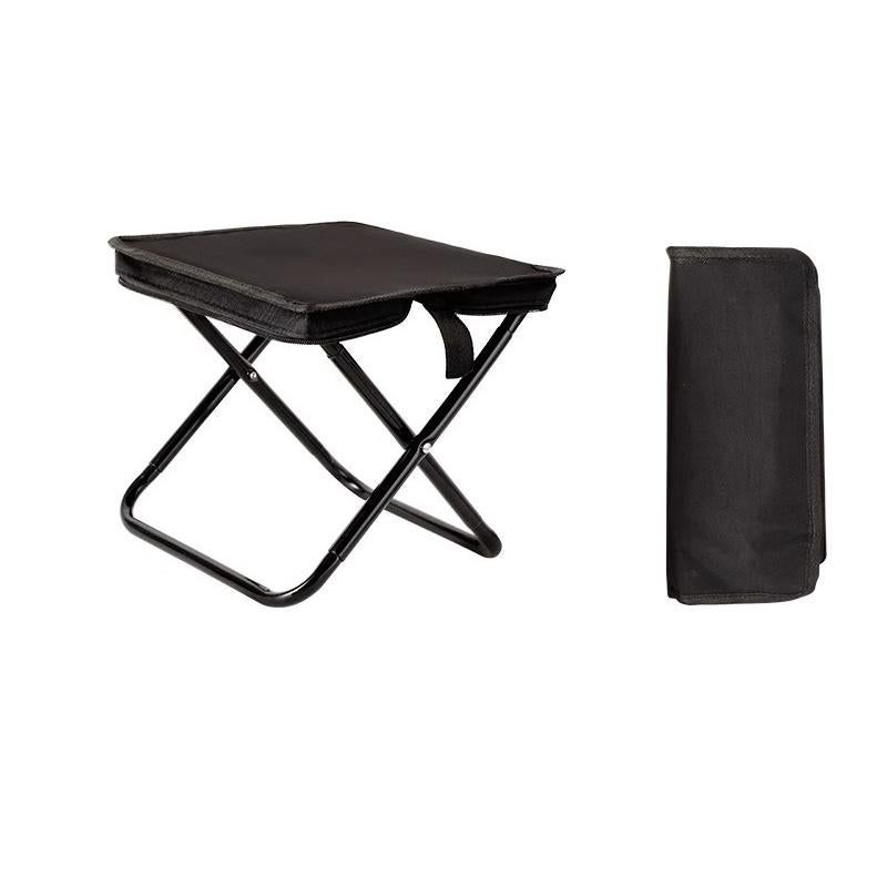 Portable Folding Outdoor Chair Lightweight Compact Stool for Fishing Camping Picnic and Travel Handy Seat for Outdoor Activities-Black - Image 1