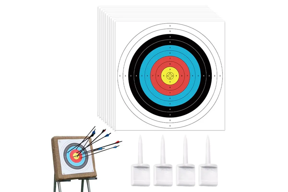 30Pcs Archery Targets Paper 10 Ring Bow Arrow Targets Face - Image 1
