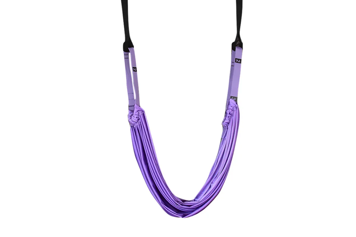 Aerial Yoga Stretch Belt Yoga Rope Lower Waist Trainer Household Wall Rope Inverted Rope Fitness Equipment-Purple - Image 1