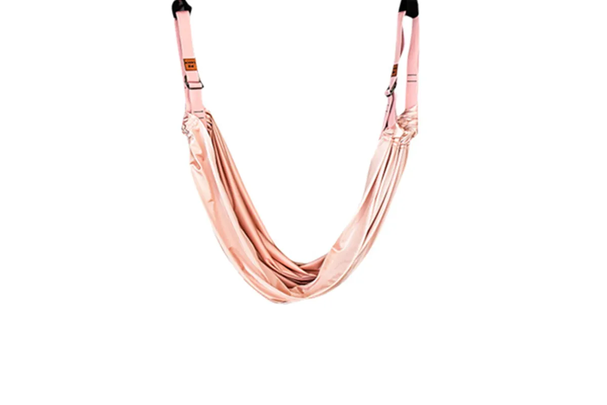 Aerial Yoga Stretch Belt Yoga Rope Lower Waist Trainer Household Wall Rope Inverted Rope Fitness Equipment-Pink - Image 1