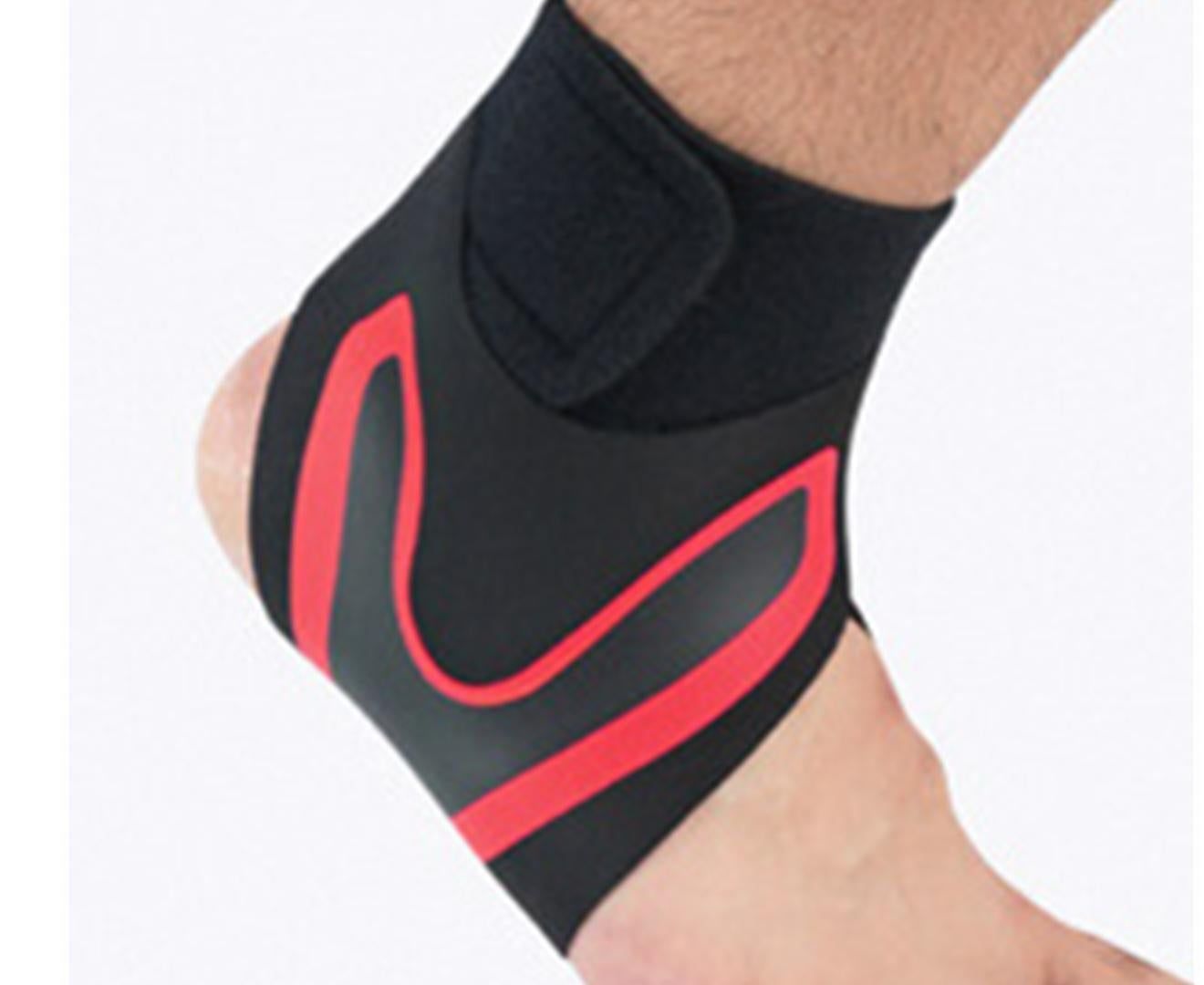A Pair of Sports Ankle Sleeve Compression Anti-sprain Protection Socks Outdoor Sports Climbing Equipment-Red M - Image 2