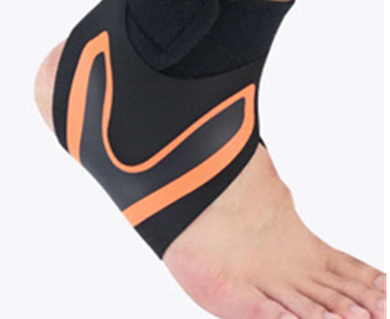 A Pair of Sports Ankle Sleeve Compression Anti-sprain Protection Socks Outdoor Sports Climbing Equipment-Orange L - Image 2