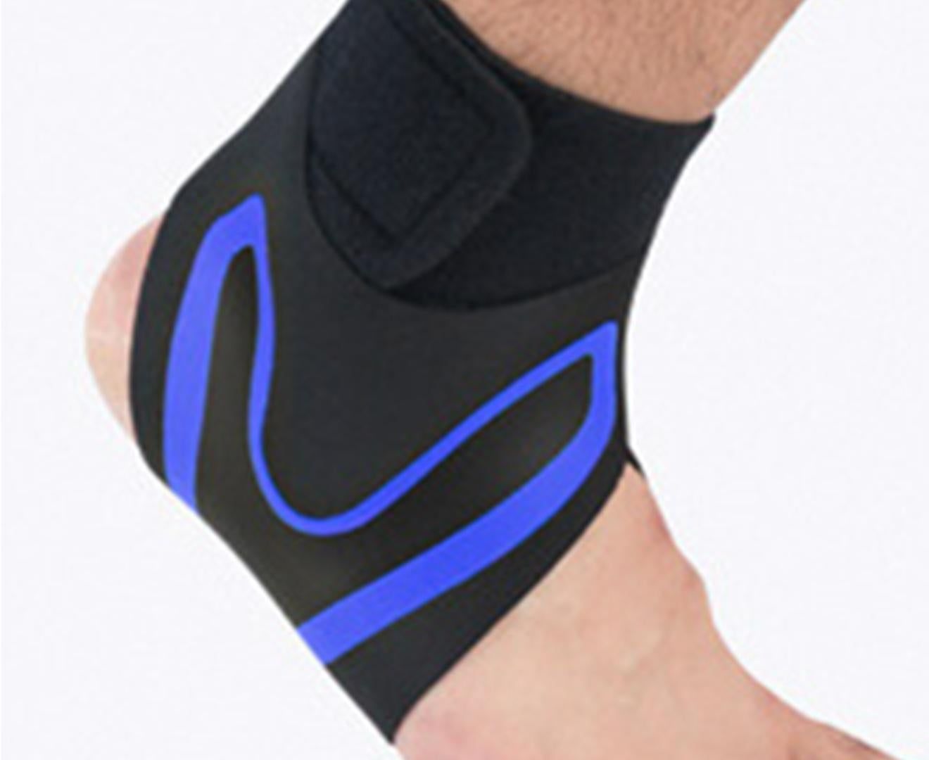 A Pair of Sports Ankle Sleeve Compression Anti-sprain Protection Socks Outdoor Sports Climbing Equipment-Blue M - Image 2