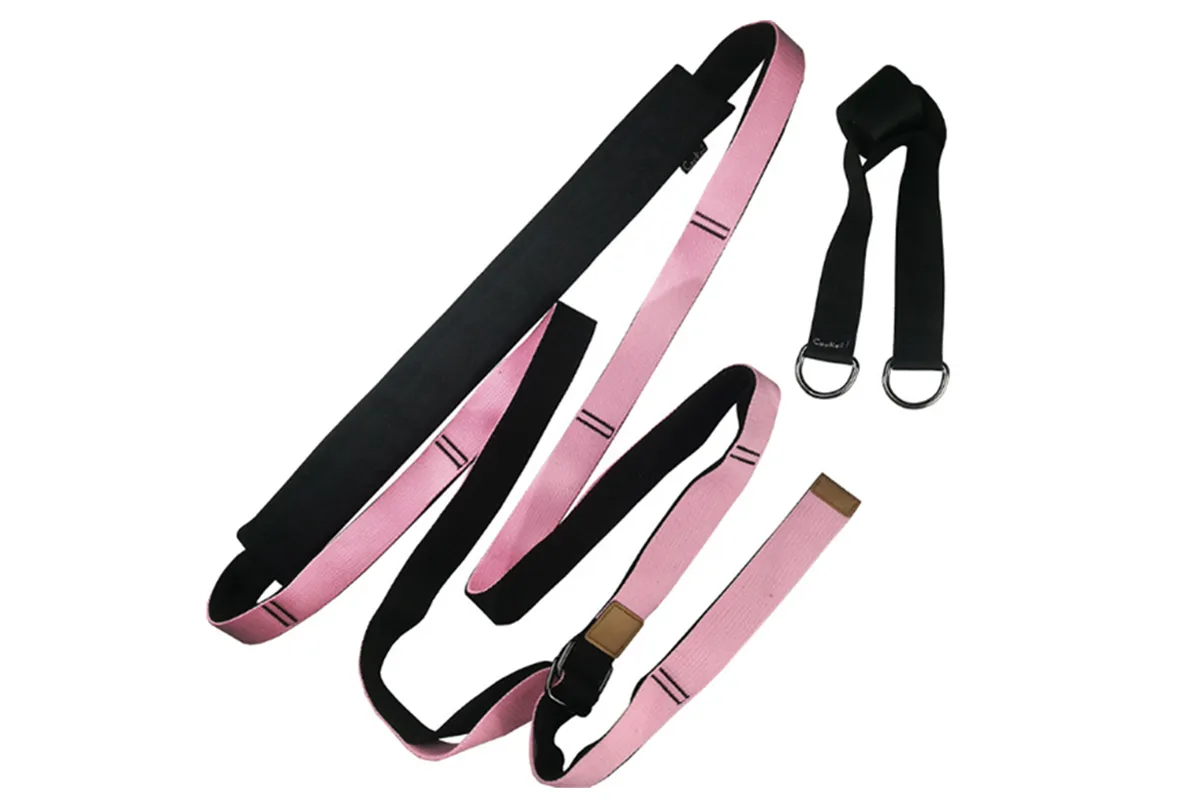 Dance Lower Waist Exerciser Exercise Leg Press Stretch Stretching Equipment Yoga Training with Yoga Aids-Pink - Image 1