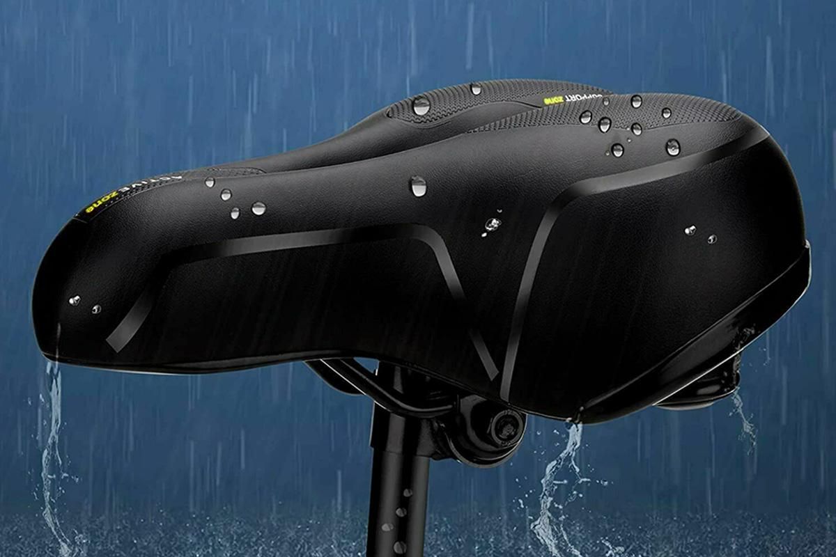 Air Cushion Shock Absorbing Mountain Bike Saddle Seat - Yellow - Image 3