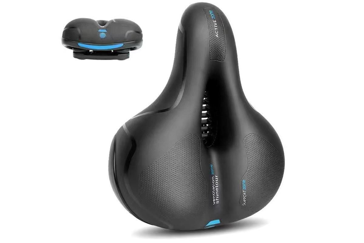 Air Cushion Shock Absorbing Mountain Bike Saddle Seat - Blue - Image 1