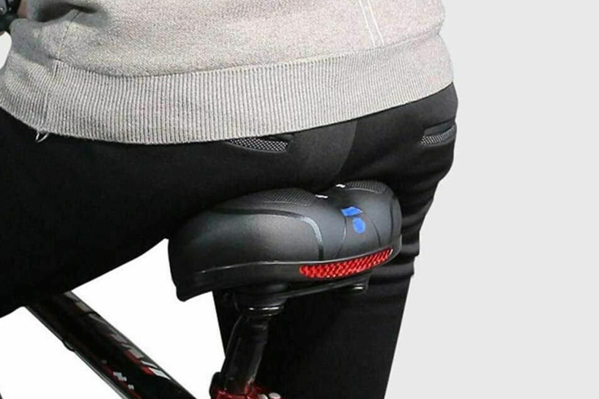 Air Cushion Shock Absorbing Mountain Bike Saddle Seat - Blue - Image 4