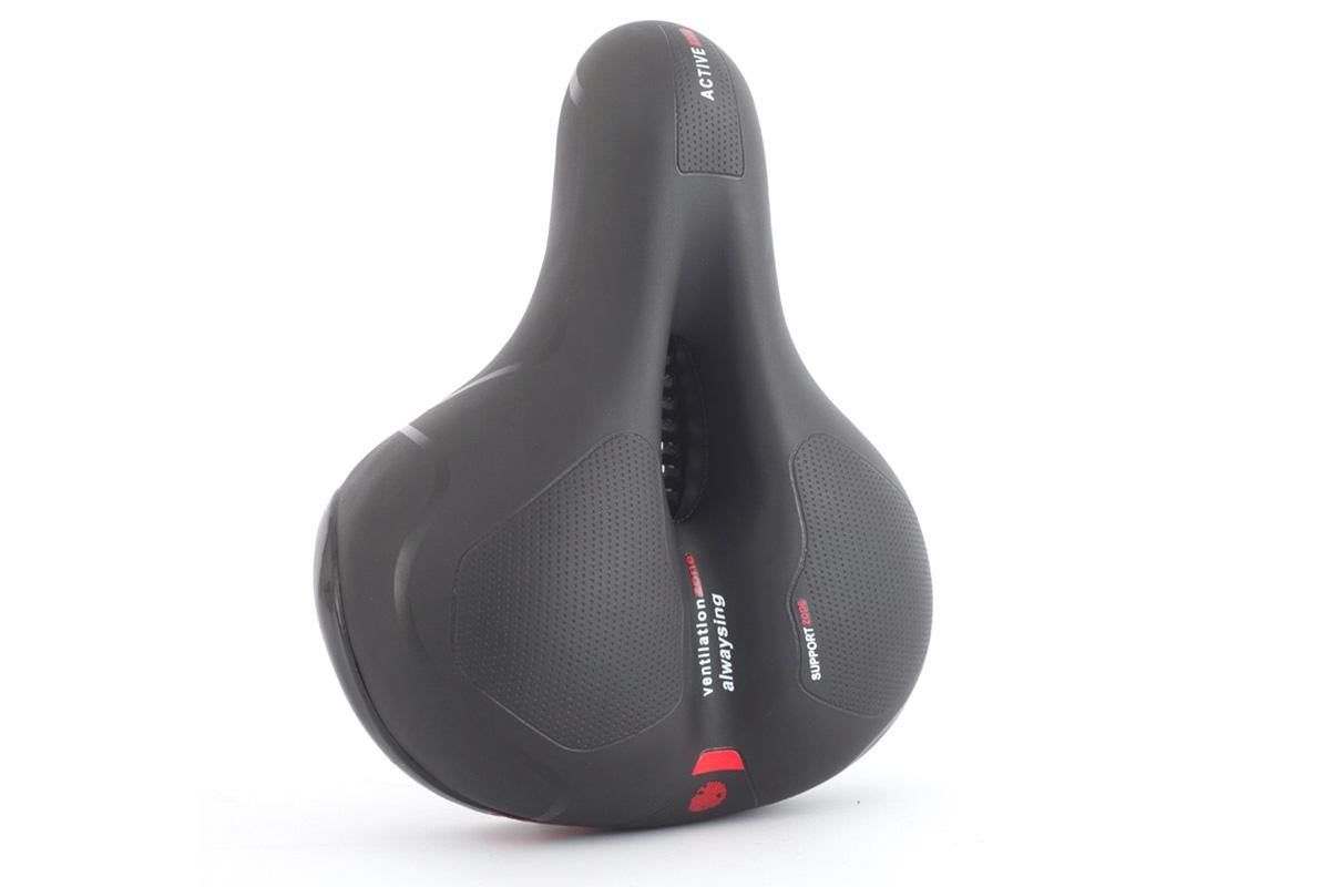 Air Cushion Shock Absorbing Mountain Bike Saddle Seat - Red - Image 2