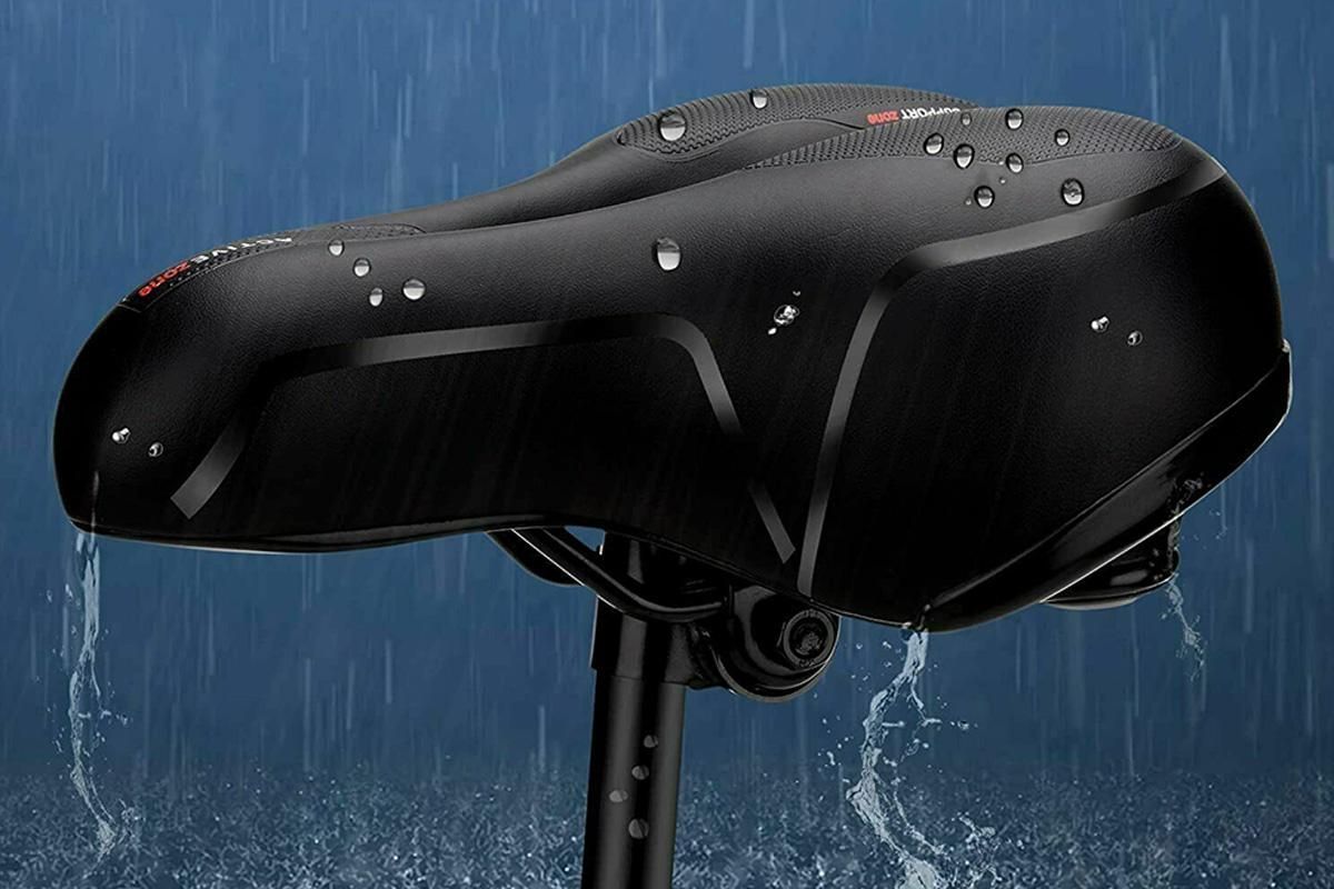 Air Cushion Shock Absorbing Mountain Bike Saddle Seat - Red - Image 3