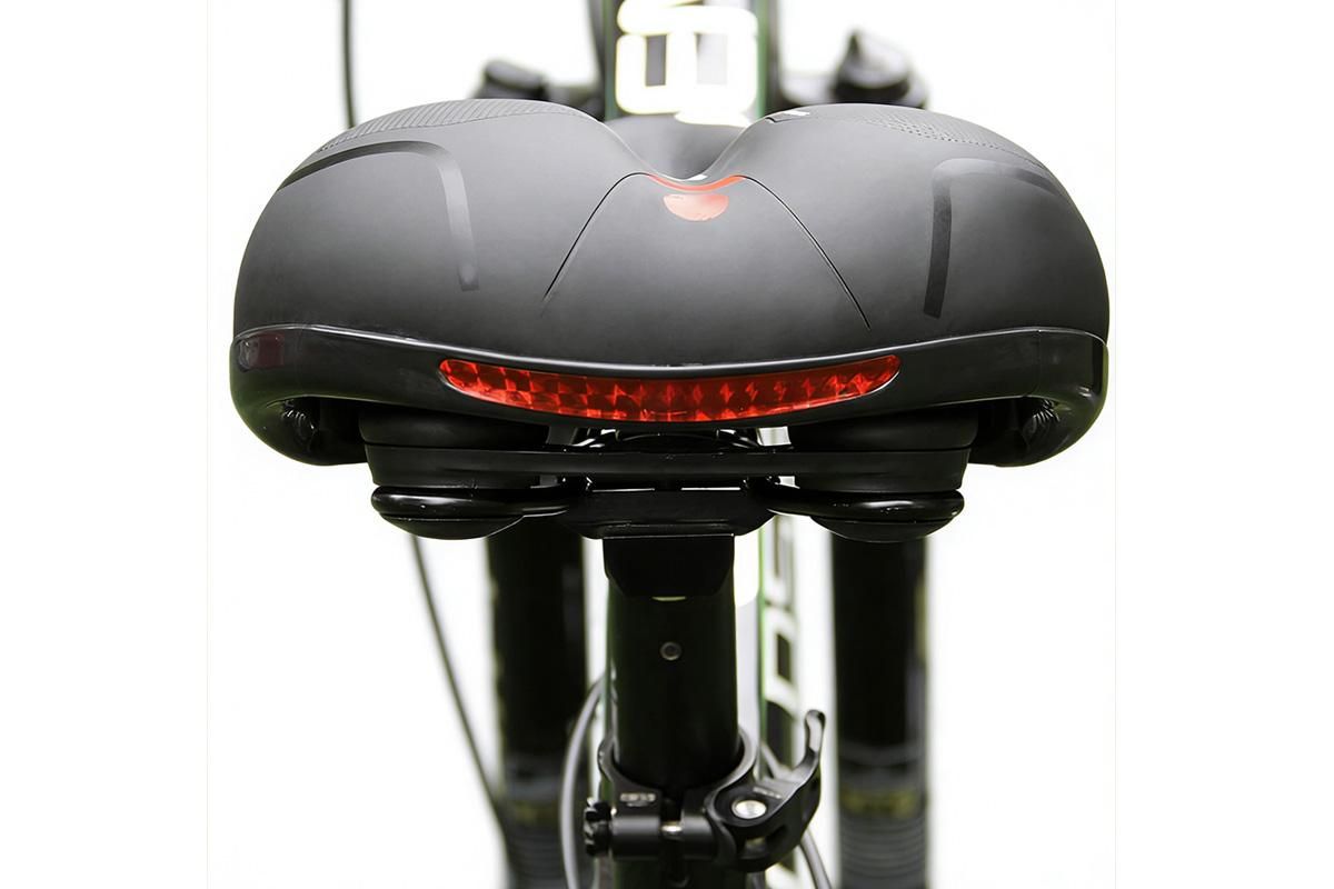Air Cushion Shock Absorbing Mountain Bike Saddle Seat - Red - Image 5