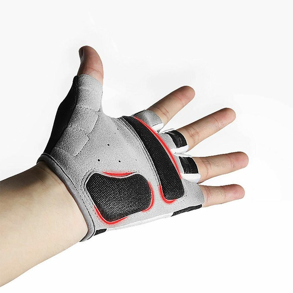 1 Pair Cycling Half Finger Bike Gloves With Anti Slip Pad For Unisex - Black L - Image 3
