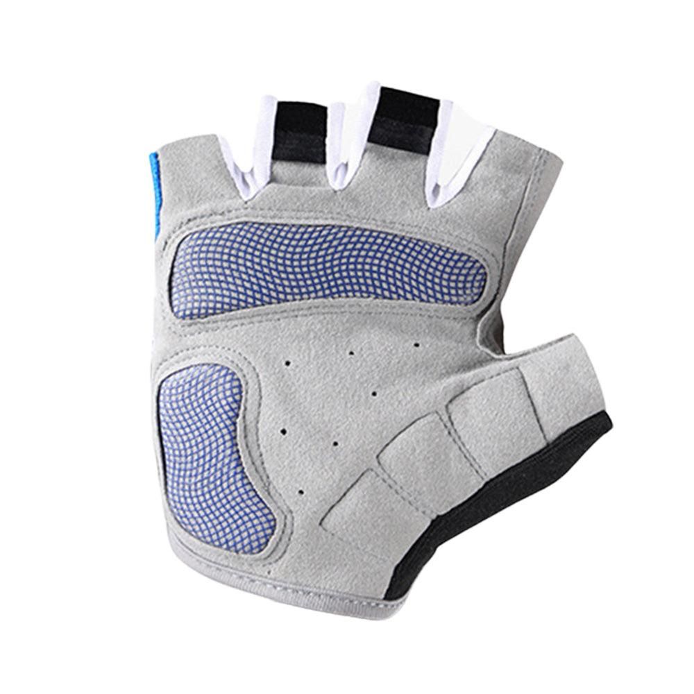 1 Pair Cycling Half Finger Bike Gloves With Anti Slip Pad For Unisex - Blue XL - Image 4