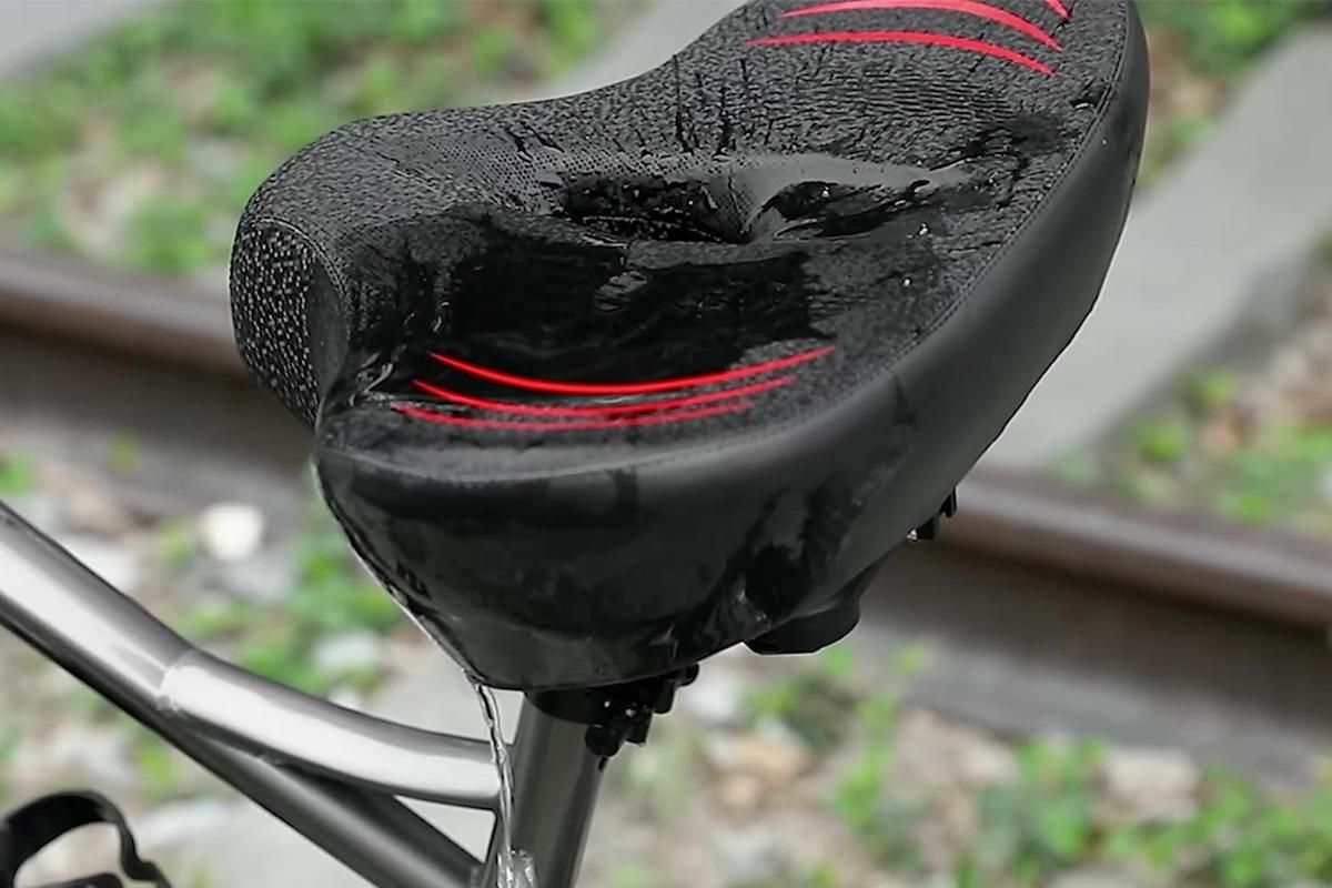 Noseless Bike Seat Cushion for Men & Women Comfortable Saddle for Peloton Bikes Exercise Bikes Electric Bikes Cruiser Bikes - Black&Red - Image 3