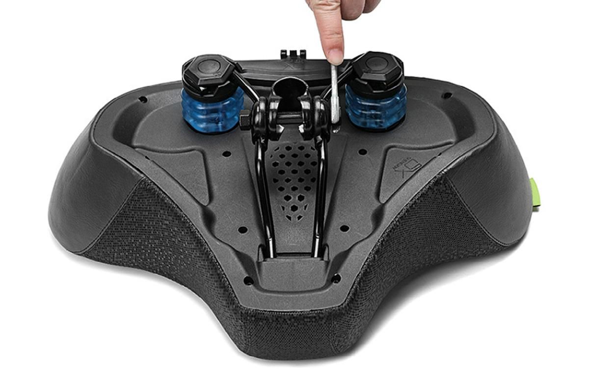 Noseless Bike Seat Cushion for Men & Women Comfortable Saddle for Peloton Bikes Exercise Bikes Electric Bikes Cruiser Bikes - Balck&Blue - Image 5