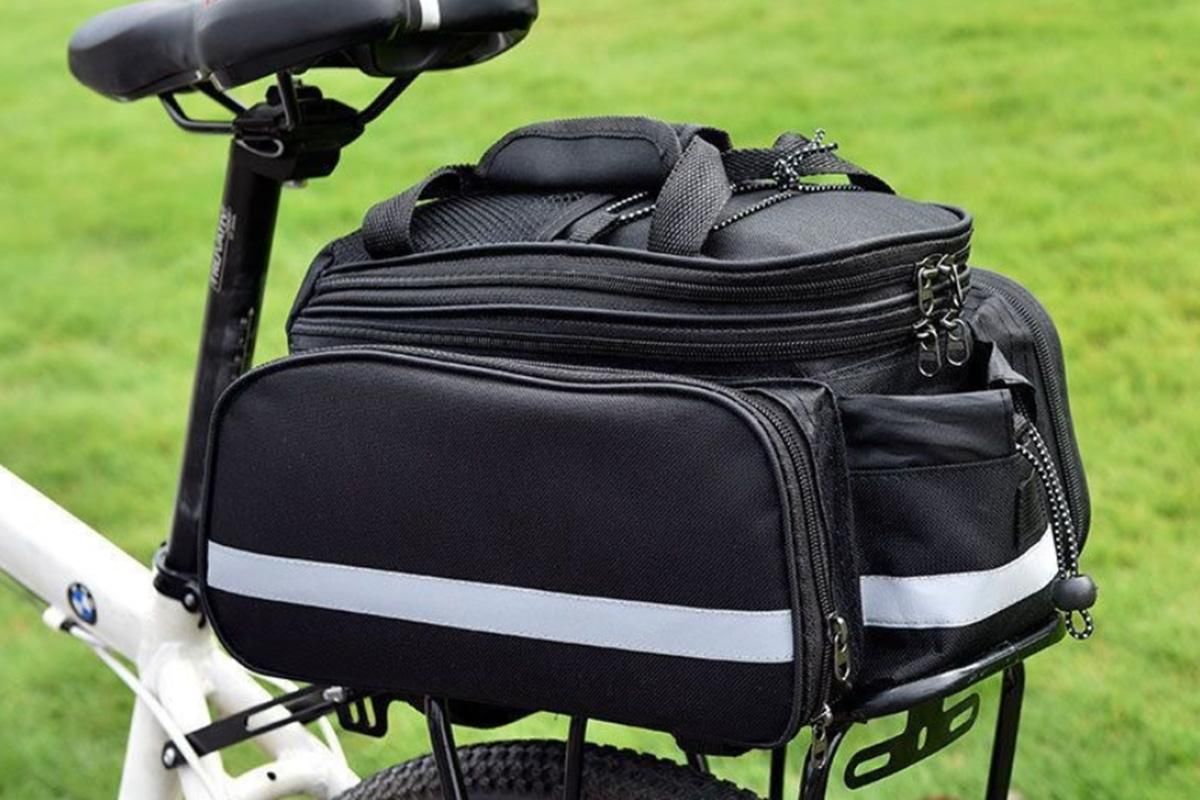 Bicycle Rear Chair Bag Bike Rack Bag Cycle Luggage Carrier Trunk Bag with Rain Cover - Image 4