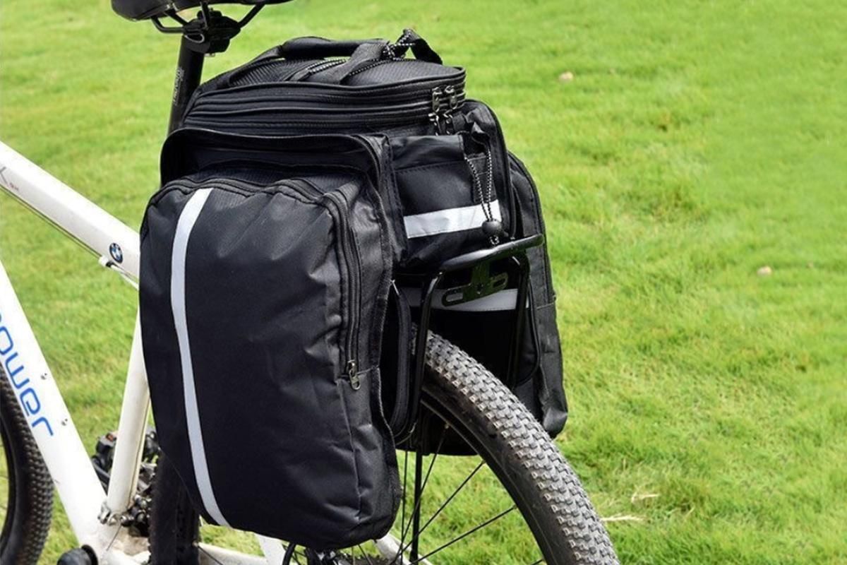 Bicycle Rear Chair Bag Bike Rack Bag Cycle Luggage Carrier Trunk Bag with Rain Cover - Image 5