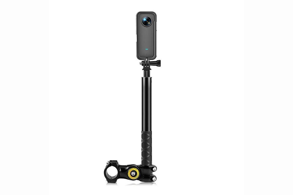 Bike Motorcycle Handlebar Camera Mount with Extendable Pole for GoPro Insta360 X3 Action Cameras - Image 5