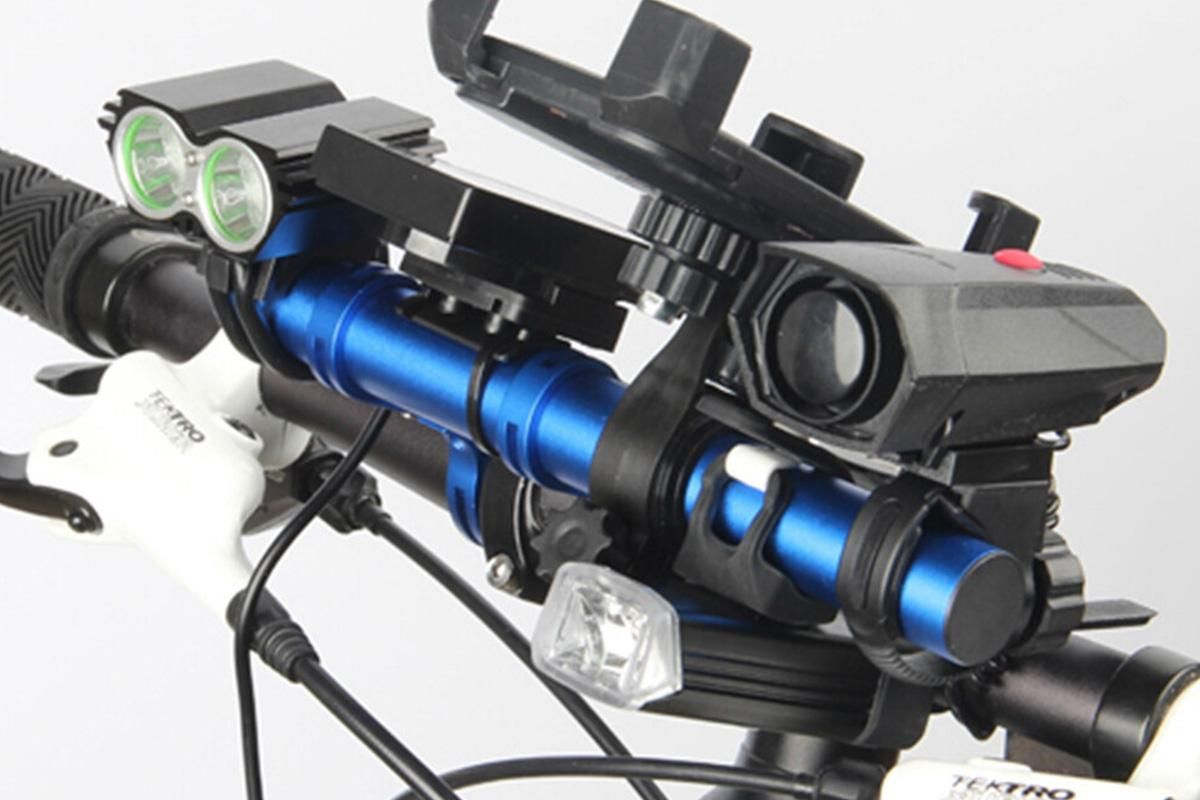 20cm Aluminum Alloy Bicycle Handlebar Extender Mount - Blue - Image 2
