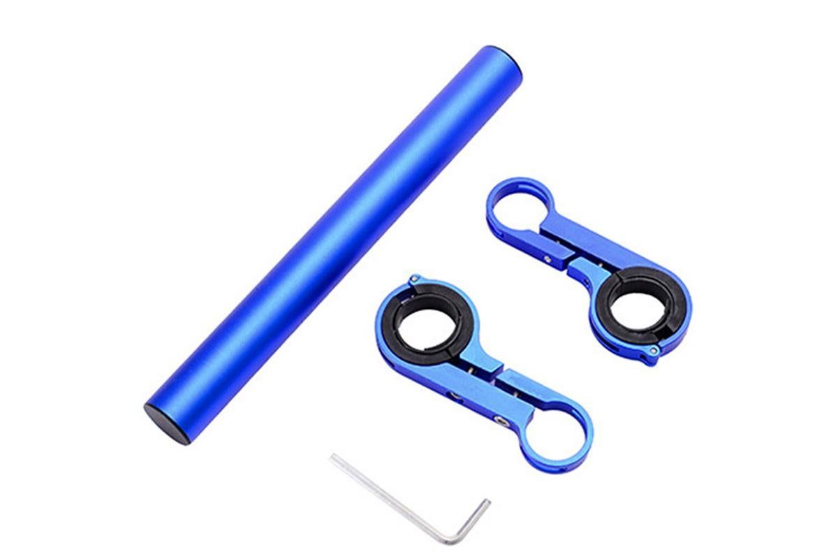 20cm Aluminum Alloy Bicycle Handlebar Extender Mount - Blue - Image 5