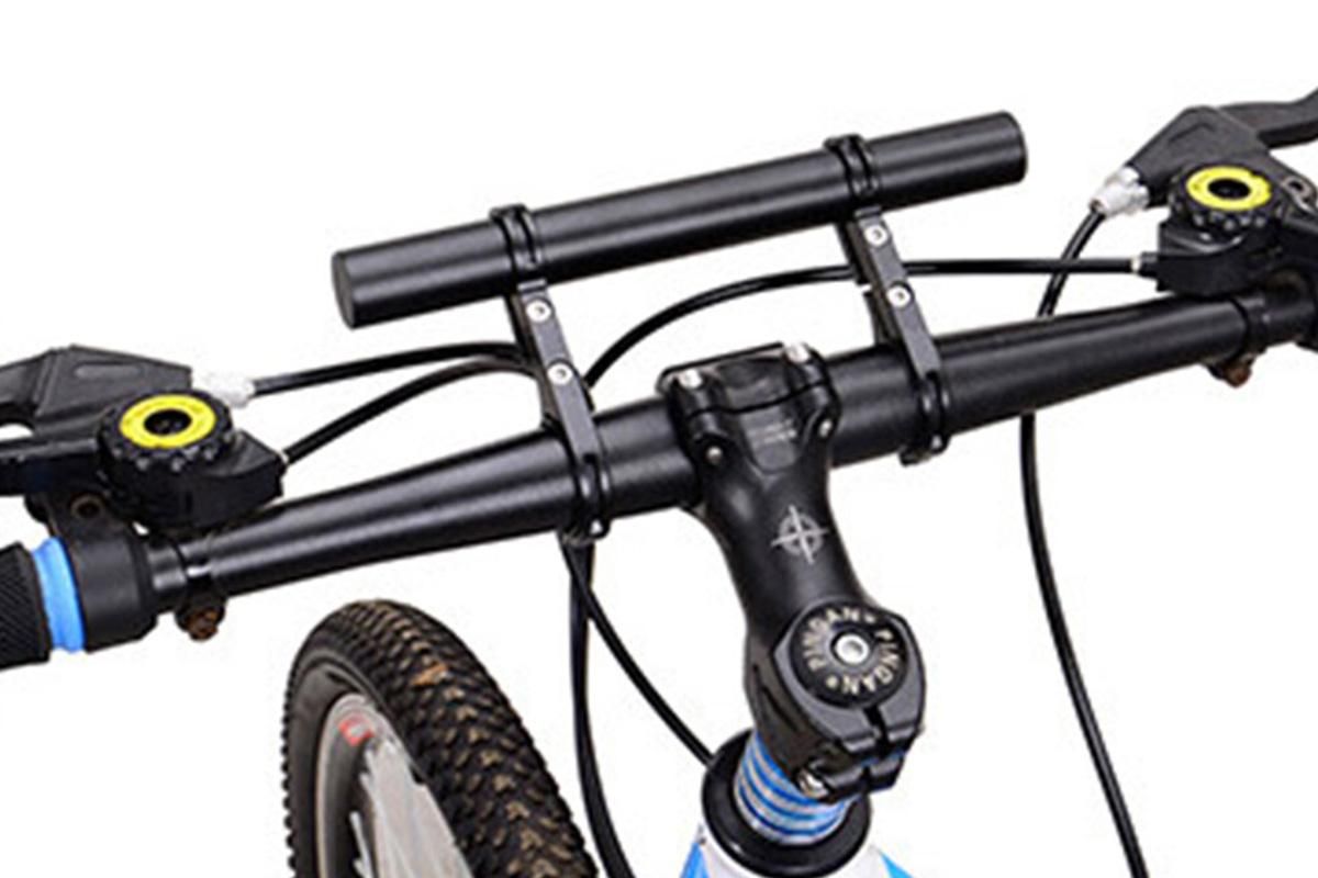 20cm Aluminum Alloy Bicycle Handlebar Extender Mount - Black - Image 3