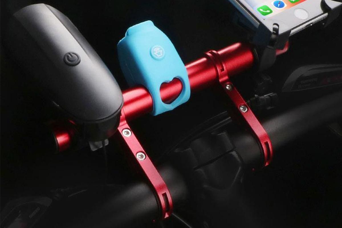 20cm Aluminum Alloy Bicycle Handlebar Extender Mount - Red - Image 4