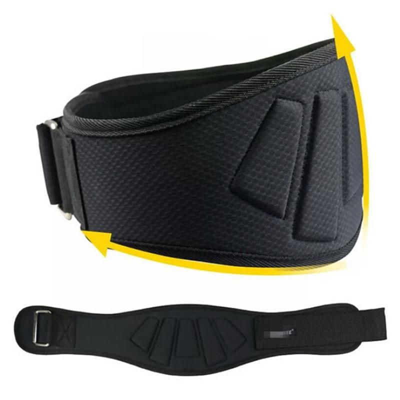 Weightlifting Belt for Men and Women Black Adjustable Gym Training Powerlifting Back Support Belt Black S - Image 2