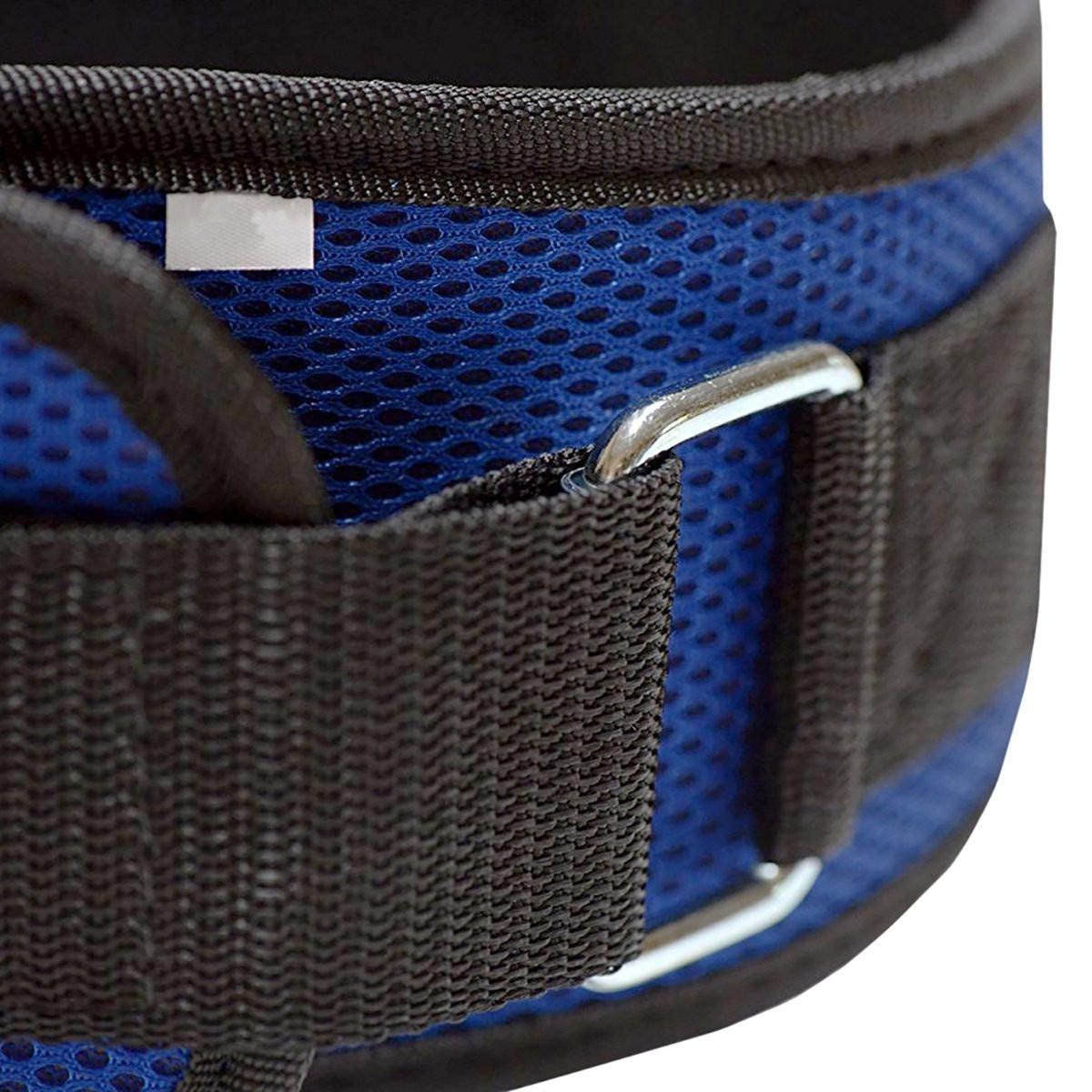 Weightlifting Belt for Men and Women Blue Adjustable Gym Training Powerlifting Back Support Belt Blue S - Image 4