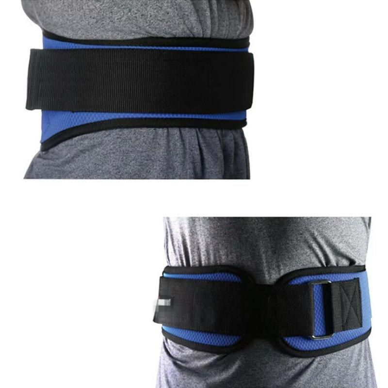 Weightlifting Belt for Men and Women Blue Adjustable Gym Training Powerlifting Back Support Belt Blue M - Image 2