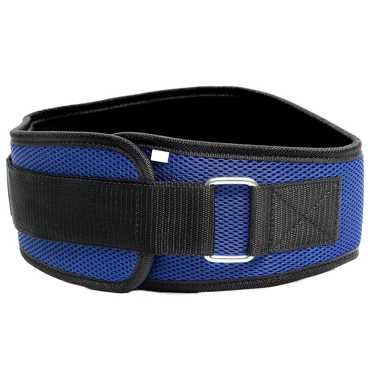 Weightlifting Belt for Men and Women Blue Adjustable Gym Training Powerlifting Back Support Belt Blue L - Image 3