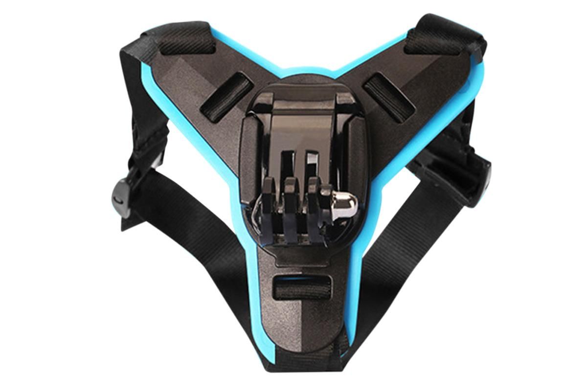 Motorcycle Helmet Chin Mount for Action Camera Quick Release Shockproof - Blue - Image 2