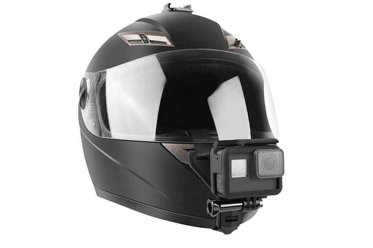Motorcycle Helmet Chin Mount for Action Camera Quick Release Shockproof - Black - Image 4
