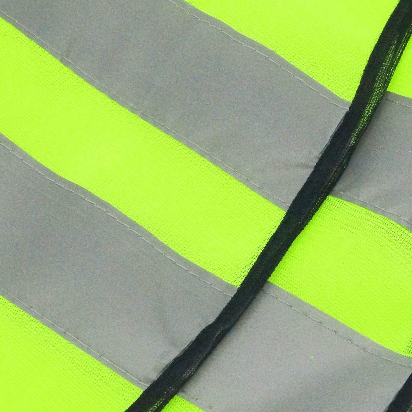 Kids Safety Vest Reflective High Visibility Vest Breathable Traffic Vest Costume Construction Vest Elastic Strap Safety Vest Neon Yellow Purpose for Running Cycling Jogging 5PCS - Yellow - Image 5