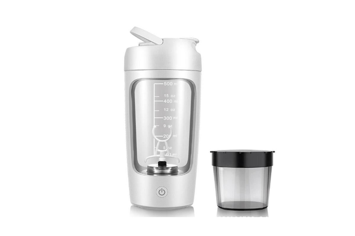 Electric Shaker Bottle Protein Shaker Bottle Protein Mixer for Perfect Creamy Shake Rechargeable Blender Bottle -White - Image 2