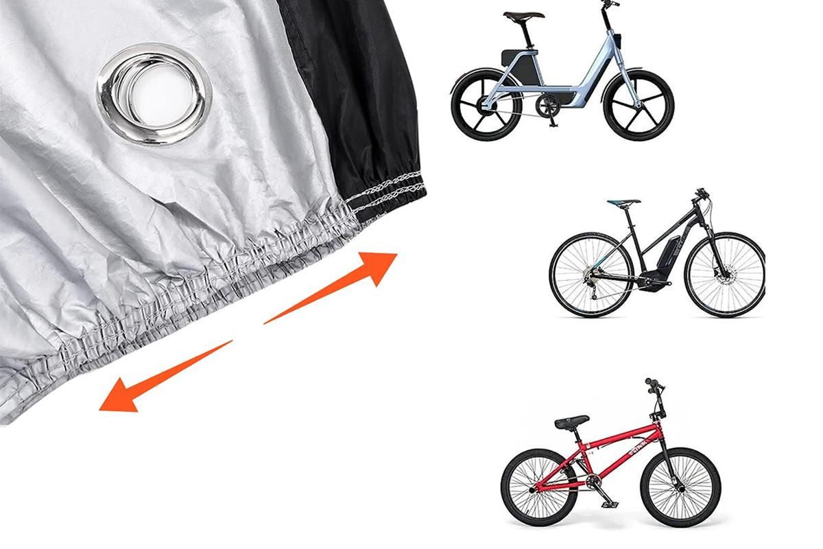 210D Waterproof Bike Cover with Lock Hole for Outdoor Storage - L - Image 4