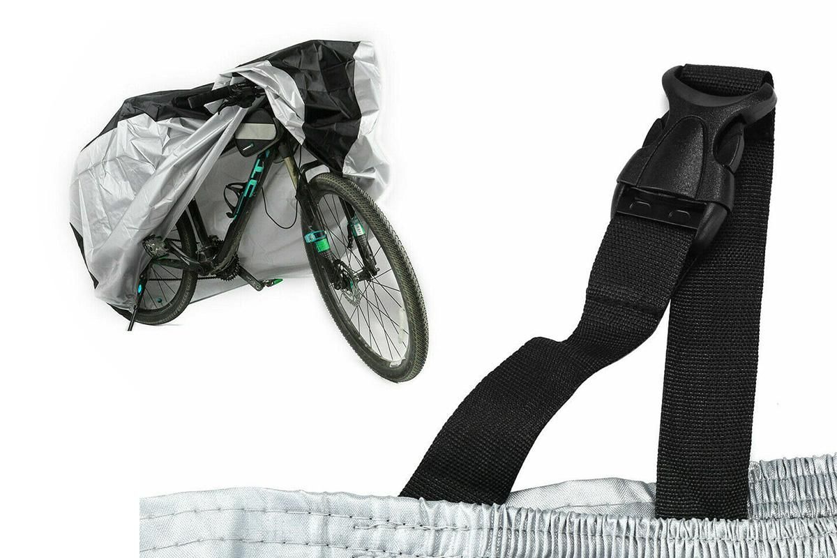 210D Waterproof Bike Cover with Lock Hole for Outdoor Storage - XL - Image 5
