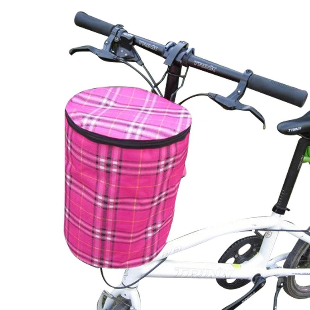 Detachable Bike Bicycle Front Basket(Pink) - Image 1