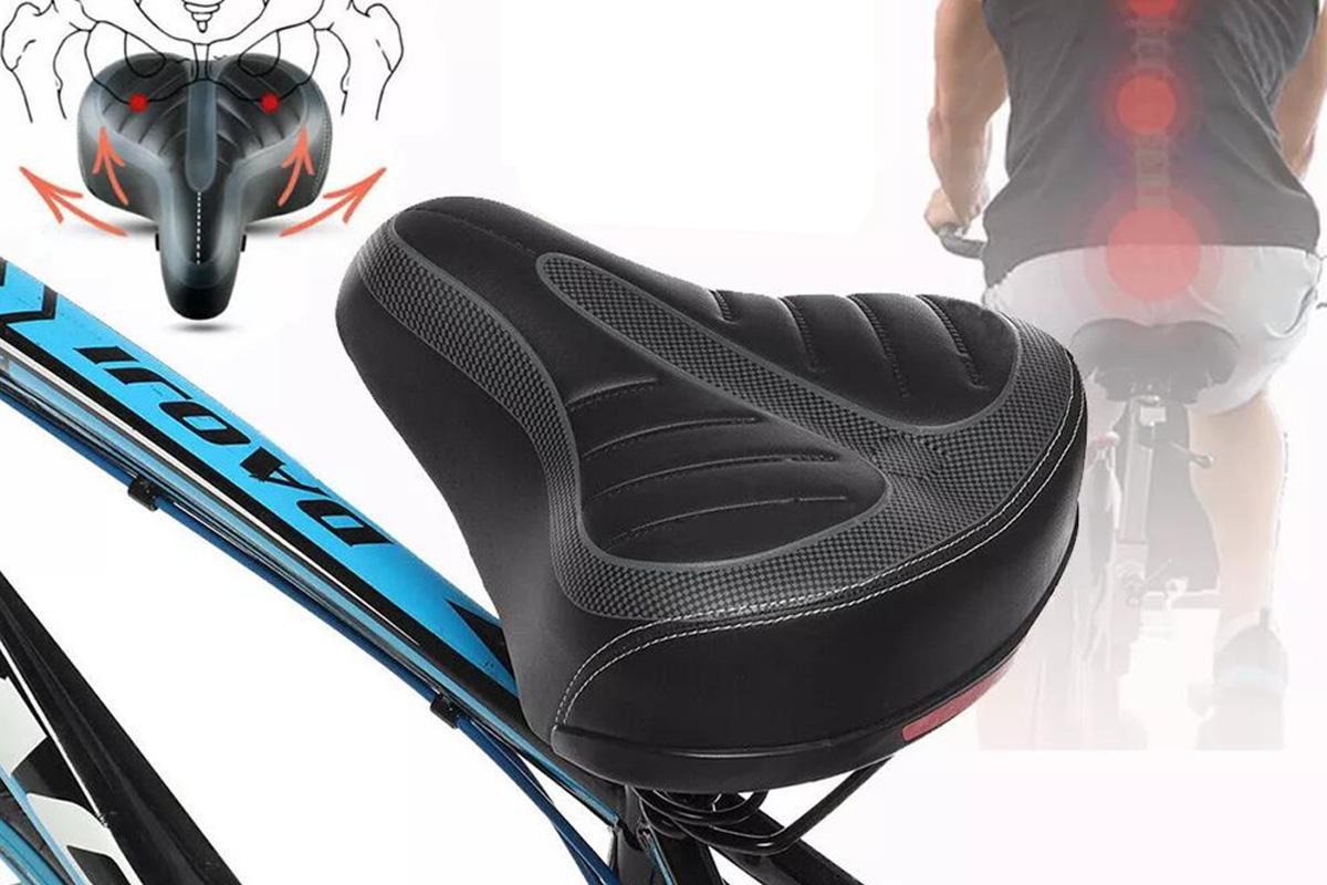 Comfort Wide Big Bum Soft Cruiser Bike Saddle Bicycle Seat Air Cushion Pad - Image 4