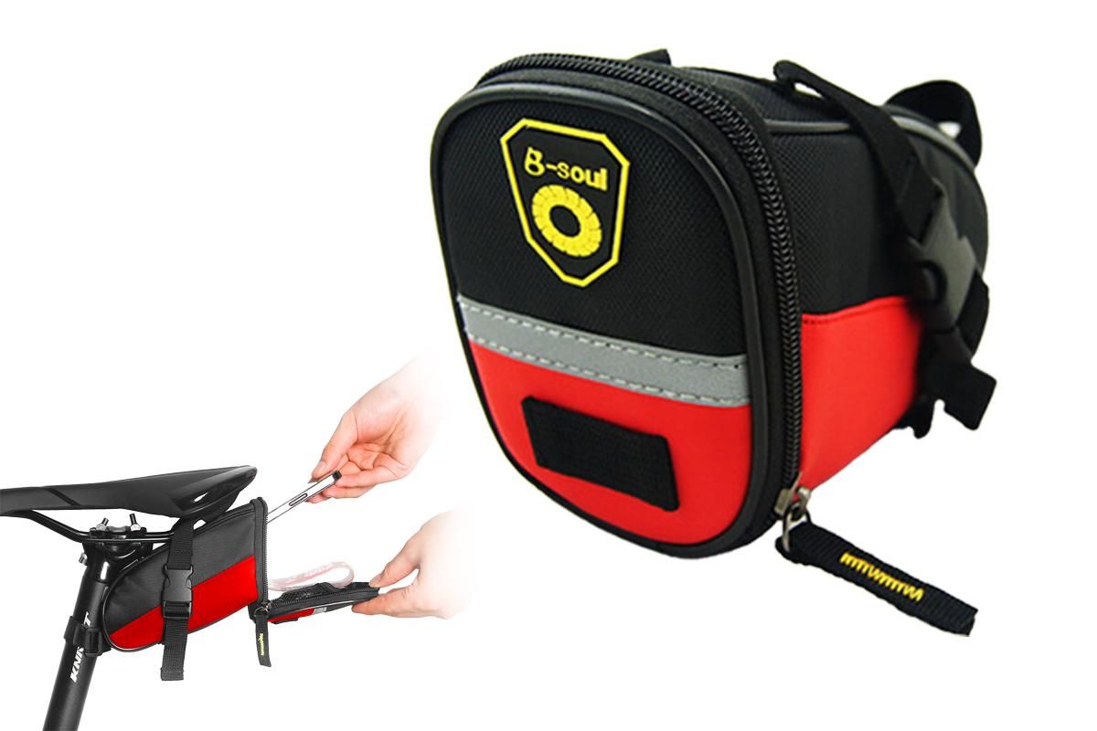 Bike Saddle Bag -Red - Image 1
