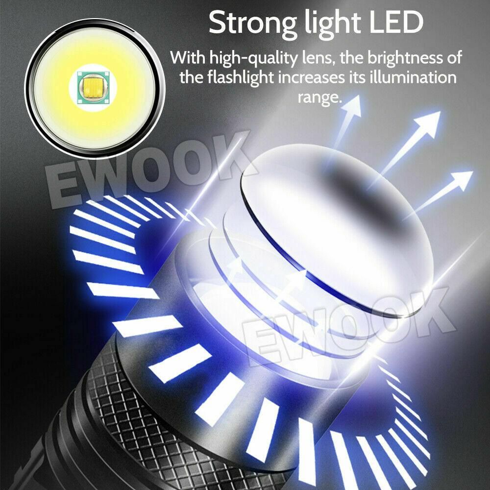 2X 60000lm LED Flashlight Torch For Bike Mount USB Rechargeable T6 XM-L AU - Image 4