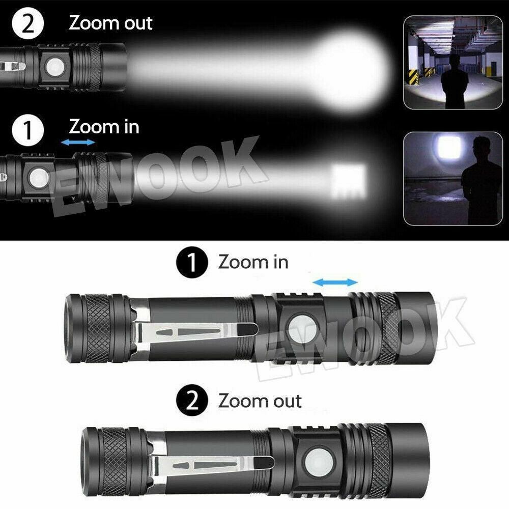 2X 60000lm LED Flashlight Torch For Bike Mount USB Rechargeable T6 XM-L AU - Image 5