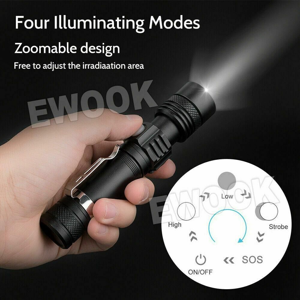 2X 60000lm LED Flashlight Torch For Bike Mount USB Rechargeable T6 XM-L AU - Image 6
